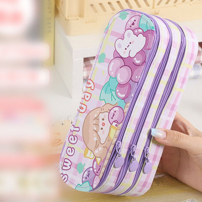 Tri/dva sloja pernice Slatka kawaii pisaći pribor Torbica za olovke Torbica za pohranu za djevojčice Školske učenice Organizator Potrepštine
