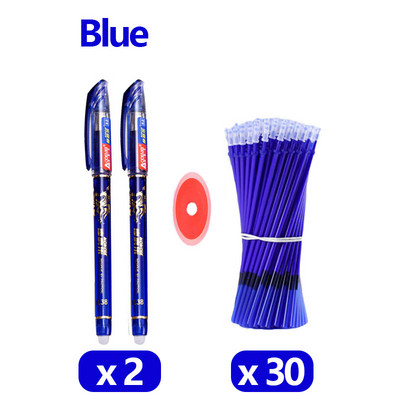 33 vnt / rinkinys Mokyklinis trinamas gelio rašiklių rinkinys 0,5 mm plono taško juodos/mėlynos/raudonos spalvos rašalo Tušinukų raštinės reikmenys Biuro reikmenys