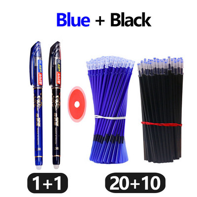 33 vnt / rinkinys Mokyklinis trinamas gelio rašiklių rinkinys 0,5 mm plono taško juodos/mėlynos/raudonos spalvos rašalo Tušinukų raštinės reikmenys Biuro reikmenys