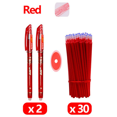 33 vnt / rinkinys Mokyklinis trinamas gelio rašiklių rinkinys 0,5 mm plono taško juodos/mėlynos/raudonos spalvos rašalo Tušinukų raštinės reikmenys Biuro reikmenys