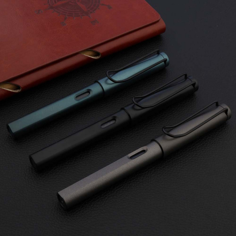 Visokokvalitetna 320 plastična kemijska olovka za korekciju držanja, mat zeleno siva, 0,5 MM, uredska roler s crnim punjenjem