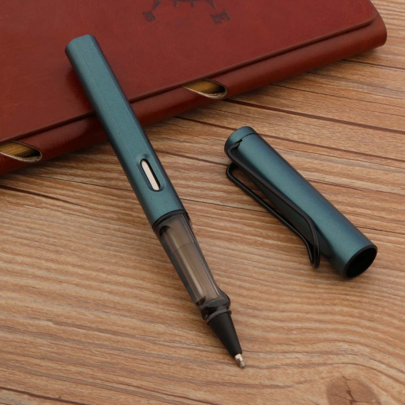 Visokokvalitetna 320 plastična kemijska olovka za korekciju držanja, mat zeleno siva, 0,5 MM, uredska roler s crnim punjenjem