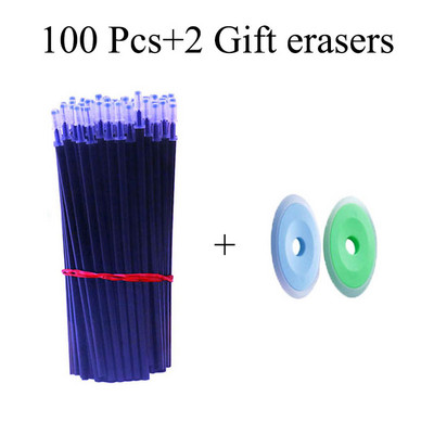 100 kom/lot Izbrisiva gel olovka Dodatna punjenja Plava 0,5 mm šipka za gel tintu Ručka koja se može prati Pribor za pisanje Školski materijal za gel olovke