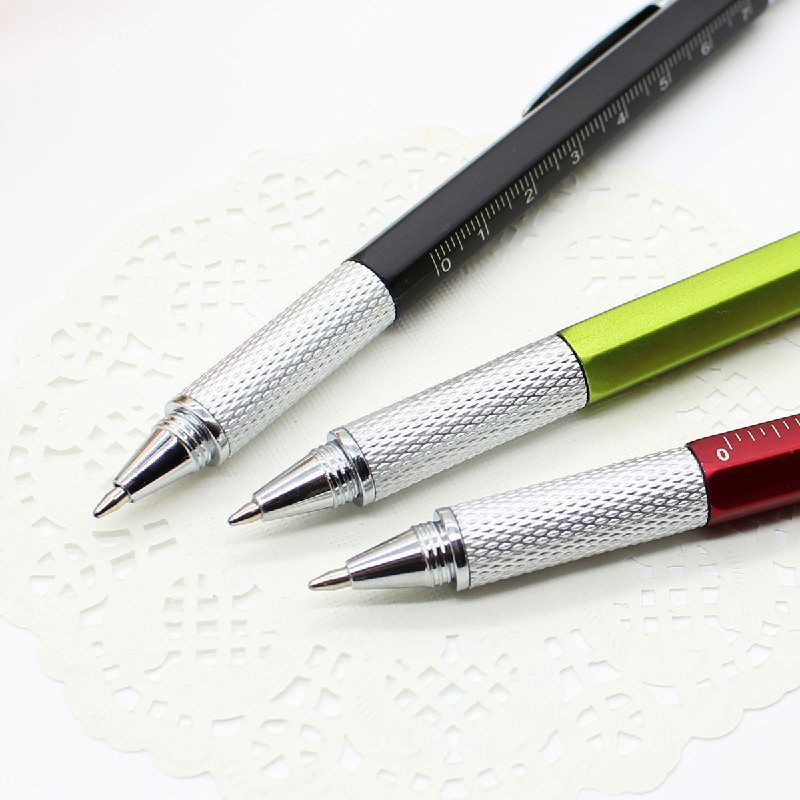 8 έγχρωμο πολυλειτουργικό στυλό κατσαβίδι Χάρακας Spirit Level Δημιουργικό γραφικό Δώρο Σχολικών Μαθητών Γραφίδα οθόνης αφής