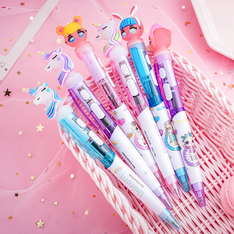 Kreativni crtani jednorog svjetlo Kawaii slatka svjetleća kemijska LED olovka Studentski pribor 0,5 mm Alat za pisanje Školski pribor