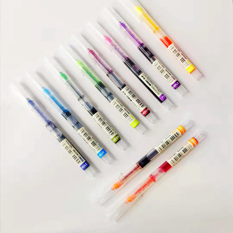 10 Χρώματα Straight υγρό Gel στυλό Γρήγορο στέγνωμα Μεγάλης χωρητικότητας Πολύχρωμα Gel στυλό 0,5mm Rollerball Στυλό Σχολικό Γραφείο