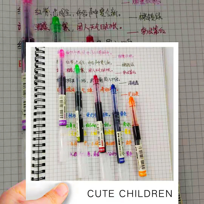 10 Χρώματα Straight υγρό Gel στυλό Γρήγορο στέγνωμα Μεγάλης χωρητικότητας Πολύχρωμα Gel στυλό 0,5mm Rollerball Στυλό Σχολικό Γραφείο