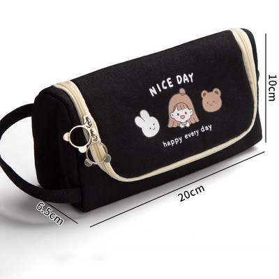 Pânză creativă de mare capacitate și cutie de creioane de mai multe culori, carcasă pentru pix pentru școală.