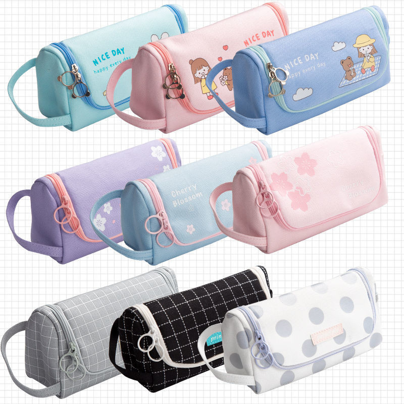 Pânză creativă de mare capacitate și cutie de creioane de mai multe culori, carcasă pentru pix pentru școală.