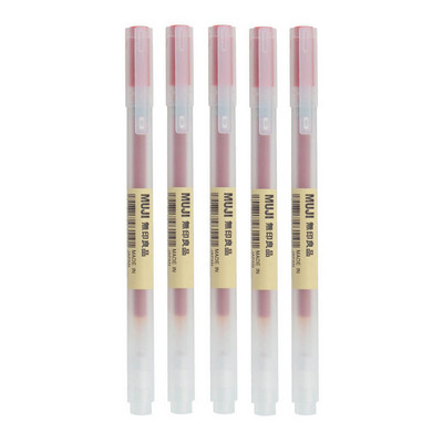 5Pcs/Set kawaii MUJIs gel olovka crna/crvena/plava 0,38 mm 0,5 mm tinta Japanska olovka u boji Uredska kemijska olovka Pribor