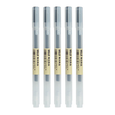 5Pcs/Set kawaii MUJIs gel olovka crna/crvena/plava 0,38 mm 0,5 mm tinta Japanska olovka u boji Uredska kemijska olovka Pribor