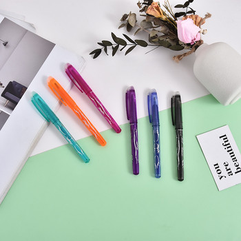 12 цвята 0,7 mm синя черна мастилена гел химикалка с изтриваем пълнеж комплект изтриваема писалка с миеща се дръжка Писалка с гелообразно мастило за писане в училище