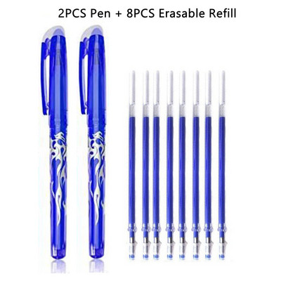 Gel olovka s plavom i crnom tintom u 12 boja Set štapića s izbrisivim punjenjem Izbrisiva olovka s perivom ručkom Gel olovka za pisanje u školi