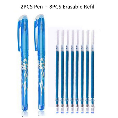 Gel olovka s plavom i crnom tintom u 12 boja Set štapića s izbrisivim punjenjem Izbrisiva olovka s perivom ručkom Gel olovka za pisanje u školi