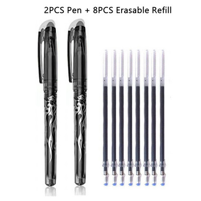 Gel olovka s plavom i crnom tintom u 12 boja Set štapića s izbrisivim punjenjem Izbrisiva olovka s perivom ručkom Gel olovka za pisanje u školi