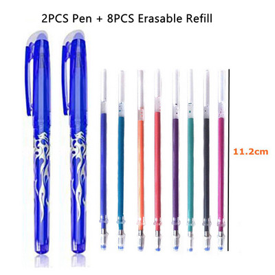 Gel olovka s plavom i crnom tintom u 12 boja Set štapića s izbrisivim punjenjem Izbrisiva olovka s perivom ručkom Gel olovka za pisanje u školi