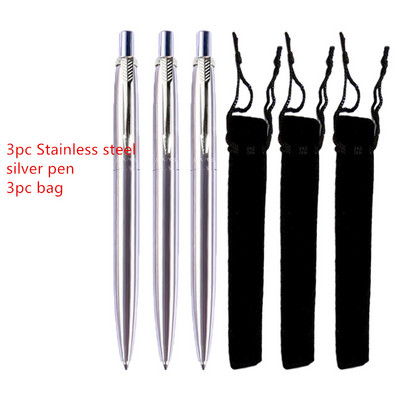 Set od 3 komada kemijske olovke Tip tintne olovke Pisaći pribor od nehrđajućeg čelika Uredski školski pribor Poklon olovka za pisanje