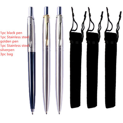 Set od 3 komada kemijske olovke Tip tintne olovke Pisaći pribor od nehrđajućeg čelika Uredski školski pribor Poklon olovka za pisanje