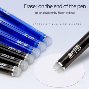 85 PCS Комплект изтриваеми гел химикалки 0,5 мм синя черна фрикционна писалка за писане Училищни офис консумативи Kawaii Сладки корейски канцеларски материали