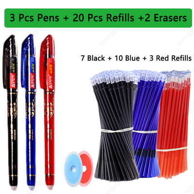 25 τμχ/σετ Kawaii Erasable στυλό Gel στυλό σκίτσο Γράψιμο επιστολόχαρτο για σημειωματάριο σχολικά είδη στυλό χαριτωμένα παιδικά στυλό μολύβι