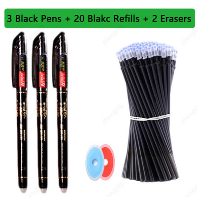 25 τμχ/σετ Kawaii Erasable στυλό Gel στυλό σκίτσο Γράψιμο επιστολόχαρτο για σημειωματάριο σχολικά είδη στυλό χαριτωμένα παιδικά στυλό μολύβι