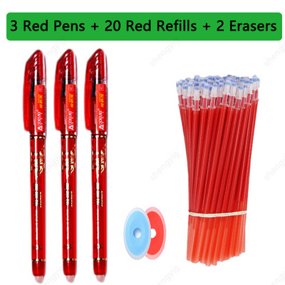 25 τμχ/σετ Kawaii Erasable στυλό Gel στυλό σκίτσο Γράψιμο επιστολόχαρτο για σημειωματάριο σχολικά είδη στυλό χαριτωμένα παιδικά στυλό μολύβι