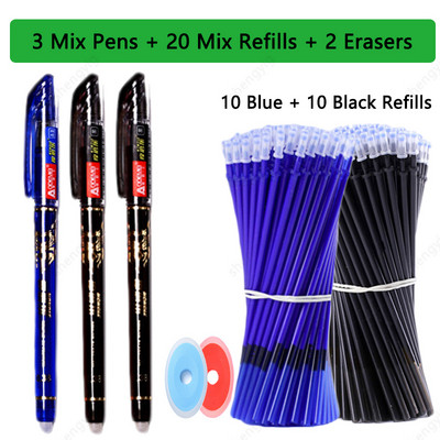 25 τμχ/σετ Kawaii Erasable στυλό Gel στυλό σκίτσο Γράψιμο επιστολόχαρτο για σημειωματάριο σχολικά είδη στυλό χαριτωμένα παιδικά στυλό μολύβι