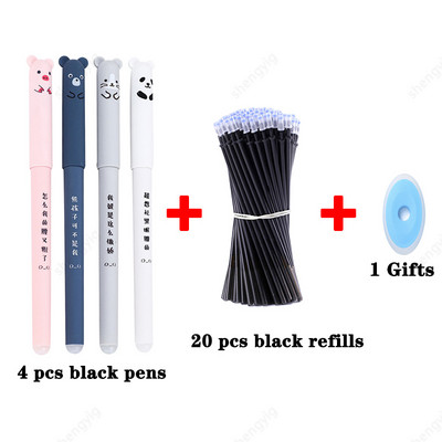 25 τμχ/σετ Kawaii Erasable στυλό Gel στυλό σκίτσο Γράψιμο επιστολόχαρτο για σημειωματάριο σχολικά είδη στυλό χαριτωμένα παιδικά στυλό μολύβι