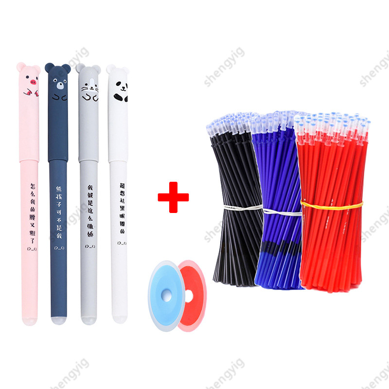 25 τμχ/σετ Kawaii Erasable στυλό Gel στυλό σκίτσο Γράψιμο επιστολόχαρτο για σημειωματάριο σχολικά είδη στυλό χαριτωμένα παιδικά στυλό μολύβι