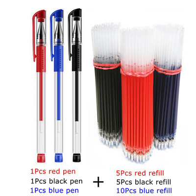 5/23 τμχ/σετ στυλό Gel Ink Pens Fine Point Gel Pens Refill 0,5mm for Japanese Office School Cute Kawaii Stationery Supply