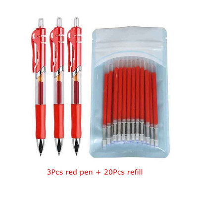 5/23 τμχ/σετ στυλό Gel Ink Pens Fine Point Gel Pens Refill 0,5mm for Japanese Office School Cute Kawaii Stationery Supply