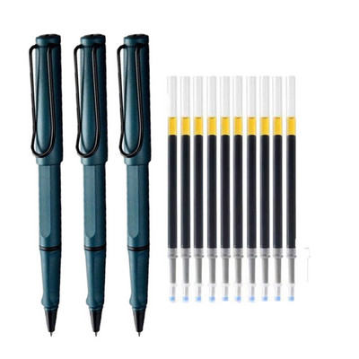 Στυλό 3PC/10PC Refills Roller Ball Pen Plastic Ink Pen Matte Green Signature Γραφική ύλη Σχολικά είδη γραφείου Δώρο γραφής