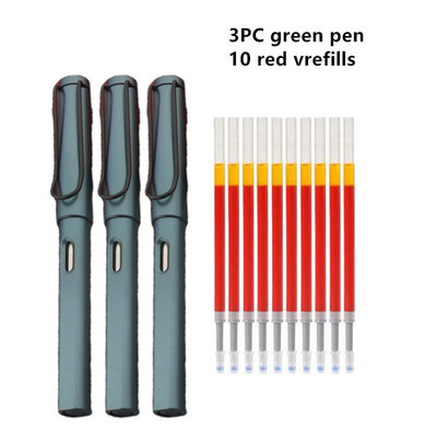 3PC/10PC dopuna za olovke Roler kemijska olovka Plastična olovka s tintom Mat zelena Papirnica s potpisom Uredski školski pribor Poklon za pisanje