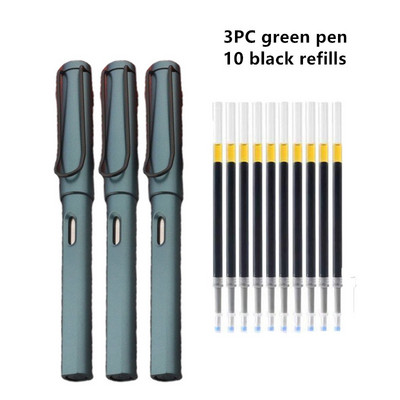 3PC/10PC dopuna za olovke Roler kemijska olovka Plastična olovka s tintom Mat zelena Papirnica s potpisom Uredski školski pribor Poklon za pisanje