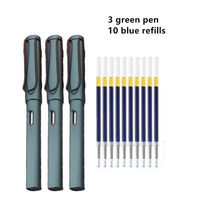 3PC/10PC dopuna za olovke Roler kemijska olovka Plastična olovka s tintom Mat zelena Papirnica s potpisom Uredski školski pribor Poklon za pisanje