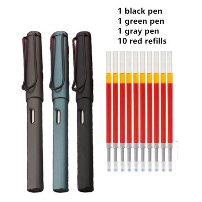 3PC/10PC dopuna za olovke Roler kemijska olovka Plastična olovka s tintom Mat zelena Papirnica s potpisom Uredski školski pribor Poklon za pisanje