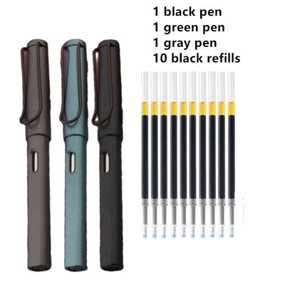 3PC/10PC dopuna za olovke Roler kemijska olovka Plastična olovka s tintom Mat zelena Papirnica s potpisom Uredski školski pribor Poklon za pisanje