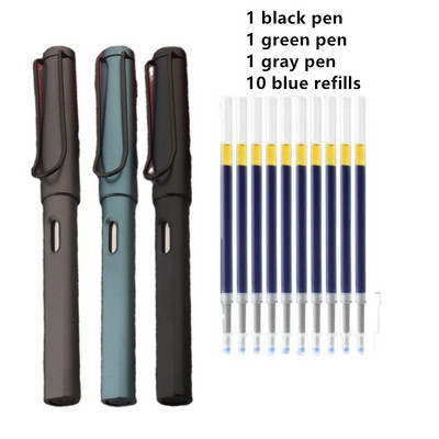 3PC/10PC dopuna za olovke Roler kemijska olovka Plastična olovka s tintom Mat zelena Papirnica s potpisom Uredski školski pribor Poklon za pisanje