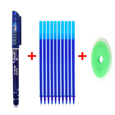 12 kom./set olovka za brisanje, 0,5 mm dopuna, periva ručka, gel olovka s plavom/crnom/crvenom tintom za školski uredski pribor za pisanje.