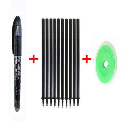 12 kom./set olovka za brisanje, 0,5 mm dopuna, periva ručka, gel olovka s plavom/crnom/crvenom tintom za školski uredski pribor za pisanje.