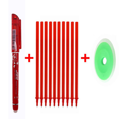 12 kom./set olovka za brisanje, 0,5 mm dopuna, periva ručka, gel olovka s plavom/crnom/crvenom tintom za školski uredski pribor za pisanje.