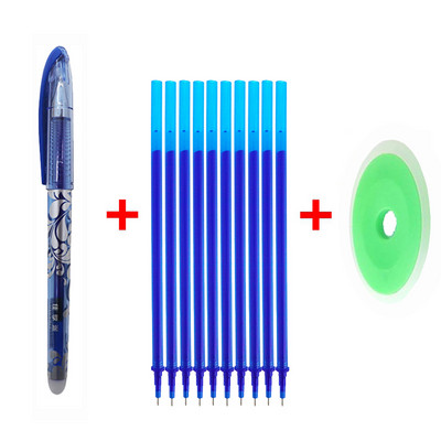 12 kom./set olovka za brisanje, 0,5 mm dopuna, periva ručka, gel olovka s plavom/crnom/crvenom tintom za školski uredski pribor za pisanje.