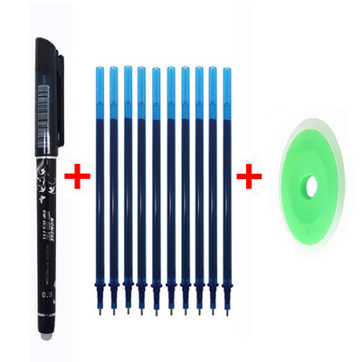 12 kom./set olovka za brisanje, 0,5 mm dopuna, periva ručka, gel olovka s plavom/crnom/crvenom tintom za školski uredski pribor za pisanje.