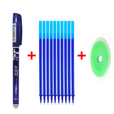12 kom./set olovka za brisanje, 0,5 mm dopuna, periva ručka, gel olovka s plavom/crnom/crvenom tintom za školski uredski pribor za pisanje.