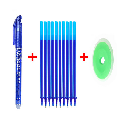 12 kom./set olovka za brisanje, 0,5 mm dopuna, periva ručka, gel olovka s plavom/crnom/crvenom tintom za školski uredski pribor za pisanje.