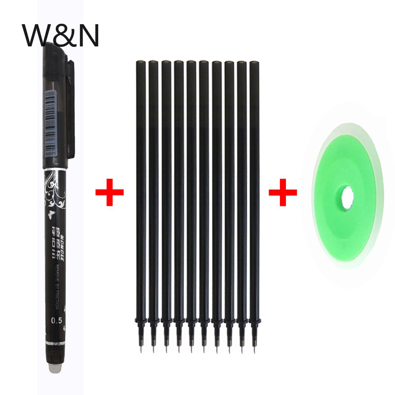 12 kom./set olovka za brisanje, 0,5 mm dopuna, periva ručka, gel olovka s plavom/crnom/crvenom tintom za školski uredski pribor za pisanje.