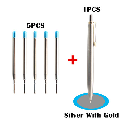 2/6/10/PCS Μεταλλικό στυλό στυλό Προώθησης G2 Refill Blue Ink Αυτόματο Σετ στυλό για σχολικά χαρτικά στυλό γραφείου