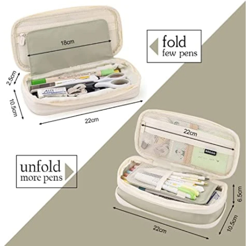 Kawaii zelene pernice velikog kapaciteta, slatki držač za torbicu, platnena torba za olovke, perivi školski pribor, korejski pribor