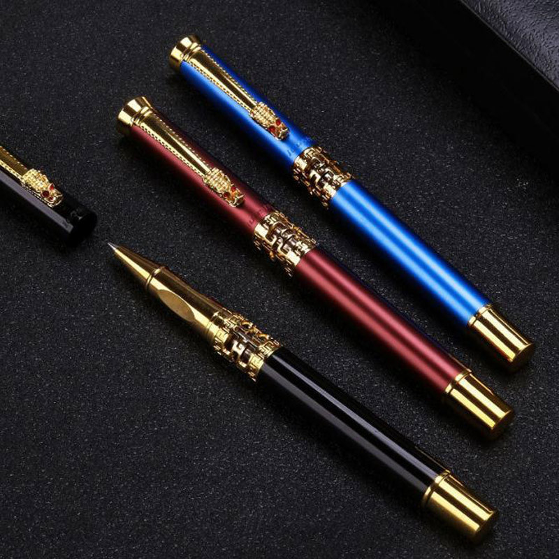 Υψηλής ποιότητας Hollow Out Sculpture Roller Ball Στυλό Μεταλλικό Χρυσό Μαύρο Χαρτικά Σχολικά είδη Γραφής ΜΠΑΛΛΟΣΤΥΛΟ