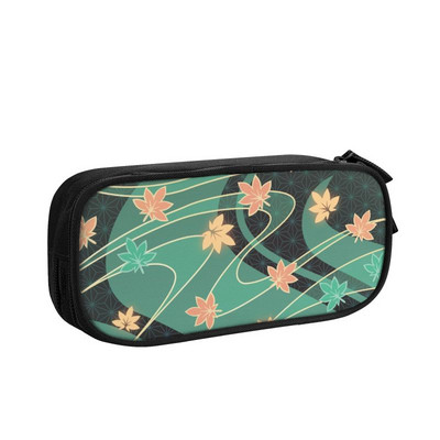 Kaedehara Kazuha Maple Pencil Case for Boys Gilrs Custom Genshin Impact Anime Game Голям капацитет Химикалка Кутия Чанта Ученически пособия